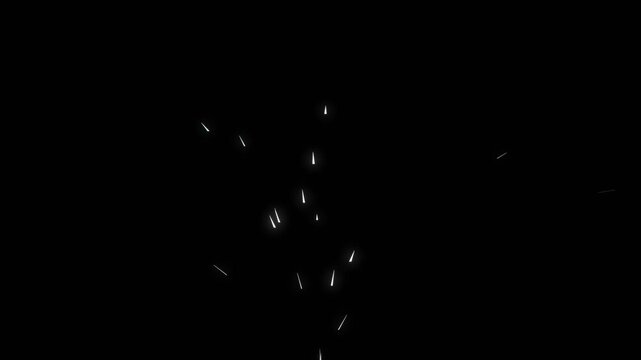 Confetti Party Popper Explosion Slow Motion Gold Confetti Fall 4K Celebration Video. Poppers confetti tinsel isolated on alpha png transparent background. 4k