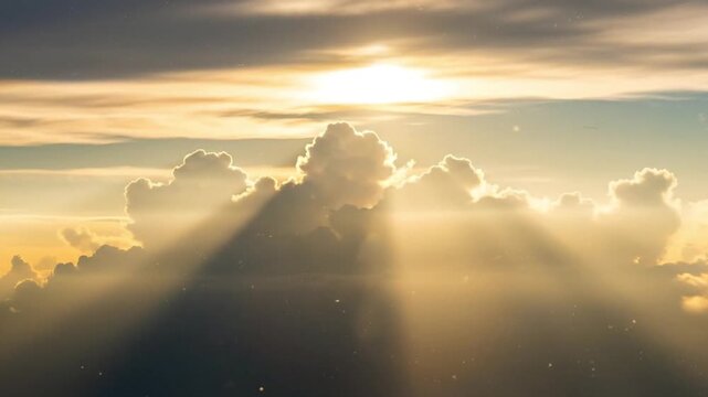 Sun Rays Through Clouds &ndash; Breathing Sky Loop