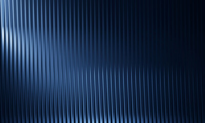 Abstract geometric blue striped corrugated wave pattern background