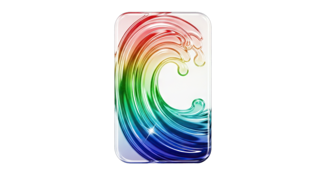 Colorful Wave Design on a Phone Case.