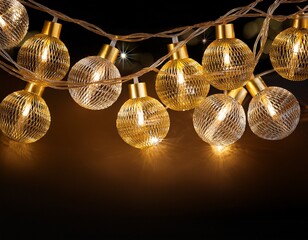 Fototapeta premium A stunning festive light background featuring gold glitter, glowing particles, magic dust, and sparkling confetti. This elegant and luxurious texture is perfect for Christmas designs, New Year celebra