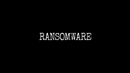 Ransomware text animation with dynamic glitch distortion effect on black background. Suitable for digital live streaming event, cyber security program and web banner. - Powered by Adobe