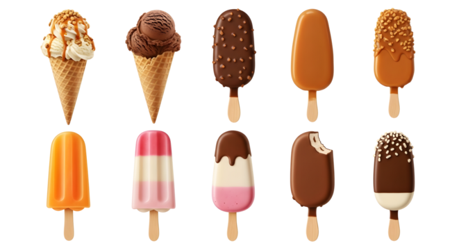 Ice cream cone ice cream bar chocolate ice cream summer treat frozen dessert sweet treat delicious treat 100 on transparent background