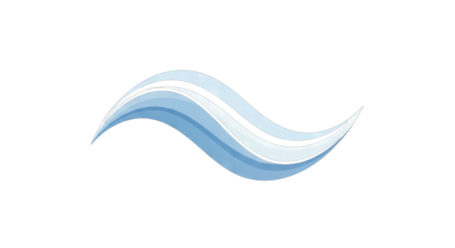 Abstract wave design with shades of blue and white creating a flowing visual.