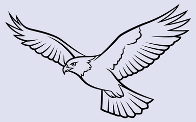 Obraz premium Majestic red-tailed hawk illustration in flight