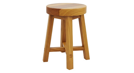 Elegant minimalist wooden bar stool with natural light brown grain finish, perfect for modern kitchen island or contemporary home interior.