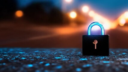 Digital data security padlock system internet protection cyber network safety - Powered by Adobe