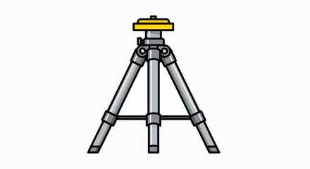 Professional Surveying Tripod Illustration for Construction and Engineering Projects