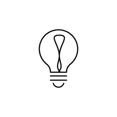 Light bulb icon modern and minimal symbol of ideas, energy, and smart illumination. Perfect for smart home apps, UI design, innovation projects, and tech branding. For your design. Vector EPS 10.