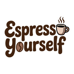 Creative coffee lover typography design for apparel