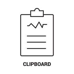 Simple Outline Clipboard Vector Medical Report Health Analysis Office Form To Do List Task Management Blank Sheet Design