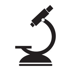 Microscope Science Lab Instrument Black and White Silhouette Medical Biology Chemistry Research Technology Experiment