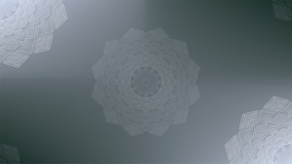 Round mandala on colorfull gradient background. Translucent mesh pattern in the form of a mandala. Mandala with floral patterns. Pastel Yoga template. Gradient background with round mandala