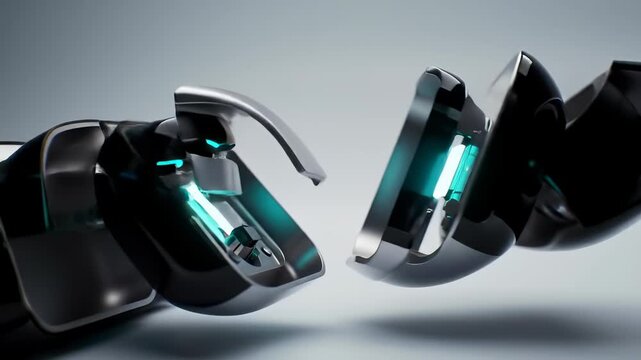 Device Self-Assembly Animation: Futuristic Modular Technology Components Creating a Sleek Design Concept