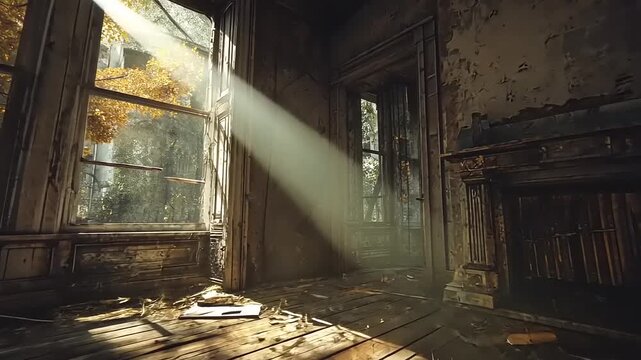 Sunlit Decay: Exploring the Ghostly Charm of an Abandoned Vintage Residence