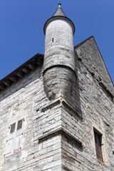 View of the palais de la Raymondie in Martel, France