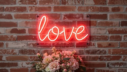 Vermilion Illumination, Floral Accent. A Study in Contrasts and Textures.