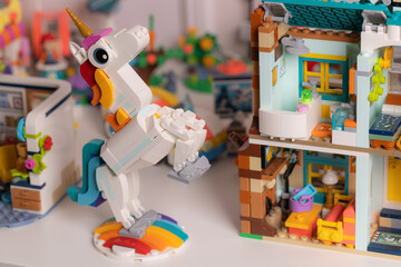 Naklejka premium LEGO Toy Building Block Keywords Collection