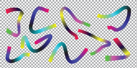 Dynamic colorful abstract gradient lines modern art vector design