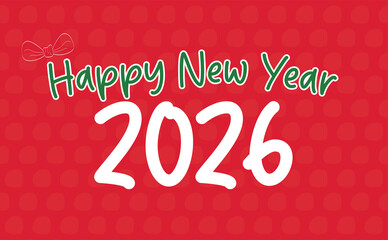 Happy New Year 2026 Greeting Card Design
