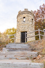 Julien Dubuque Monument In The Fall