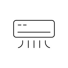 Air conditioner icon sleek and modern design symbolizing cooling, comfort, and smart climate control. Ideal for apps, UI, automation systems and home appliance branding. For your design. Vector EPS 10