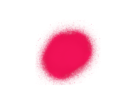 Bright red spray paint splatter texture on white background with artistic mist effect. Abstract aerosol stain pattern for creative design and digital artwork. Perfect for posters, graffiti, 