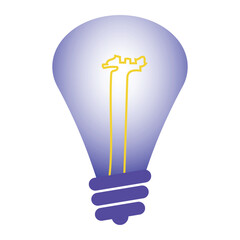 3D blue bulb icon