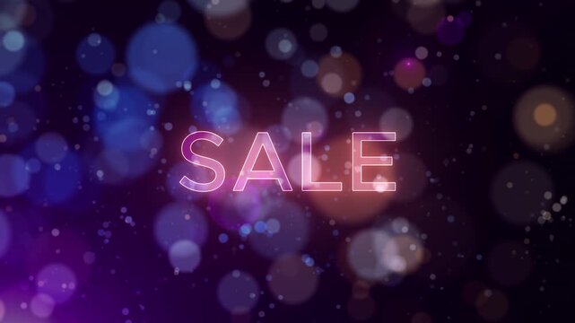 Background Bokeh Effect for Cyber Monday Sale. 4K resolution video. Motion Graphics Discount Promotions