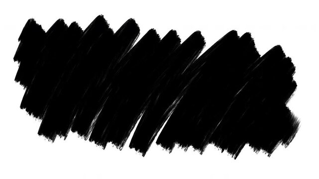 Set of paint brush dynamic overlay texture surface in trendy vintage stop motion style. Abstract grunge dirty monochrome background. Seamless loop animation.