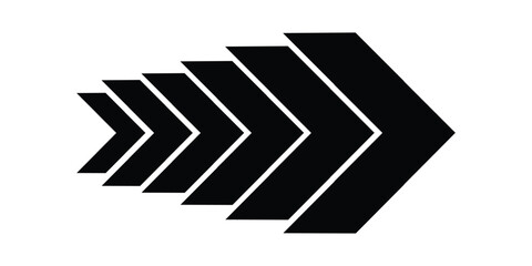 Blend Effect Arrow Icon. Progress and Direction Vector Symbol on White