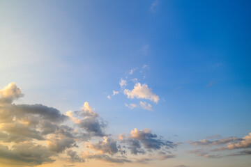 Beautiful sky with majestic clouds at glorious sunrise, creating breathtaking views