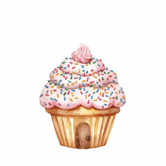 cupcake isolated on white background