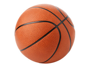 Fototapeta premium A basketball sport ball, isolated on a white or transparent background, cut out on PNG, generated AI
