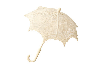 Fototapeta premium Vintage lace parasol displaying elegance and antique style