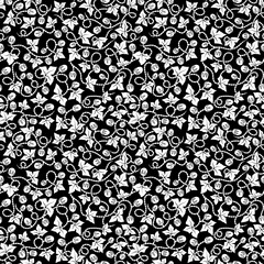 Vintage Floral Pattern, Seamless Background.