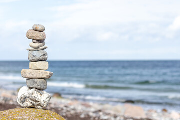 Stone Tower on the Beach