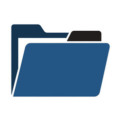 A simple blue folder icon representing files and organization clearly