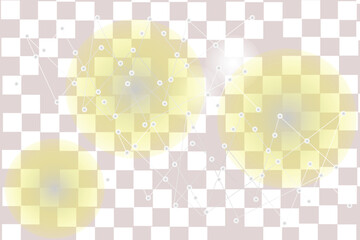 Abstract tech  connection dots. Digital technology and big data analysis background. White background with plexus lines.