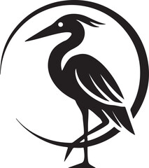 Obraz premium a heron logo silhouette icon
