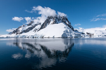 Mountain Reflection Landscape, Lemaire Channel, Antarctica