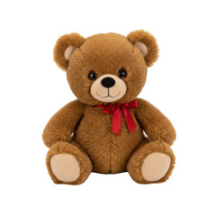 Obraz premium Adorable teddy bear with a charming red bow tie, poised for a heartfelt embrace and ready for love