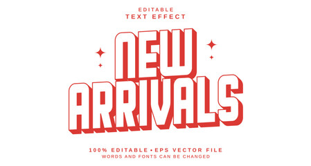 Editable text style effect - New Arrivals text style theme.