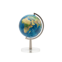 Explore the World, A Detailed Globe on a Stand Illustrating Geographical Features and Global Connection