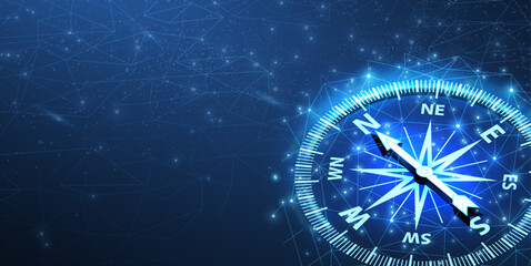 Digital compass. Business strategic explorer, Vision crisis, Mission path, Agency creative, Digital strategy, Market decision, Achievement strategy, Financial stock, Company vision concepts

