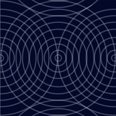 Abstract Geometric Circular Wave Pattern Background | Futuristic Minimal Dark Tech Vector Design Texture