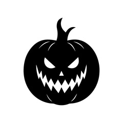 Spooky Halloween Pumpkin Silhouette Festive Jack O Lantern Design for Celebrations