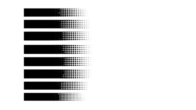 Vector illustration&nbsp;of abstract black horizontal stripes fading into pixelated texture on a white background