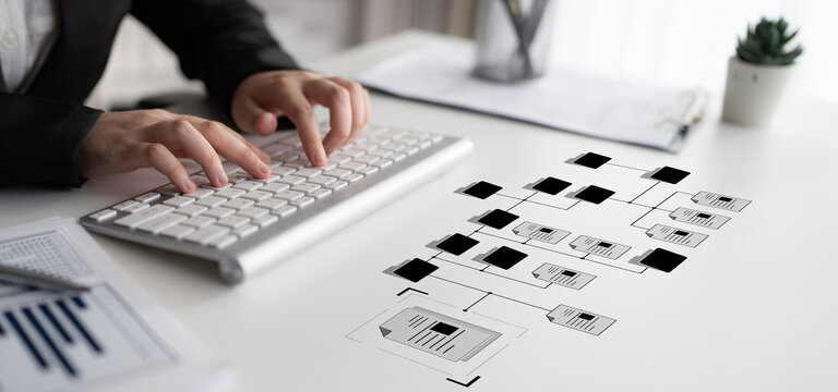 Digital file structure showing folder organization, file hierarchy, and document arrangement. File structure supports management, improves access, and file structure enhances clarity. Latch