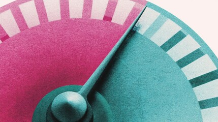 Threshold gauge with cyan marker and magenta zone